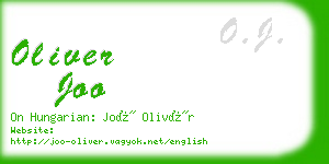 oliver joo business card